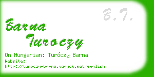 barna turoczy business card